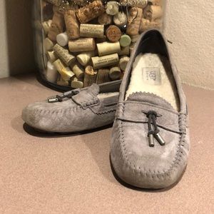 Ugg suede slip on loafers